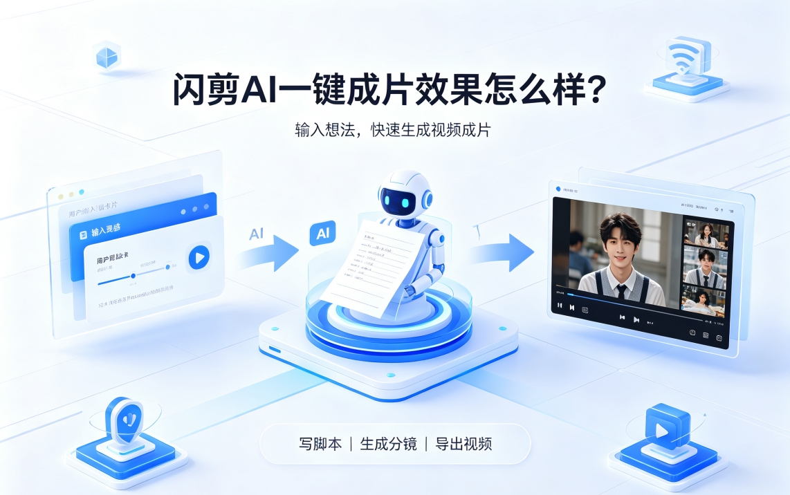 闪剪AI一键成片效果怎么样?