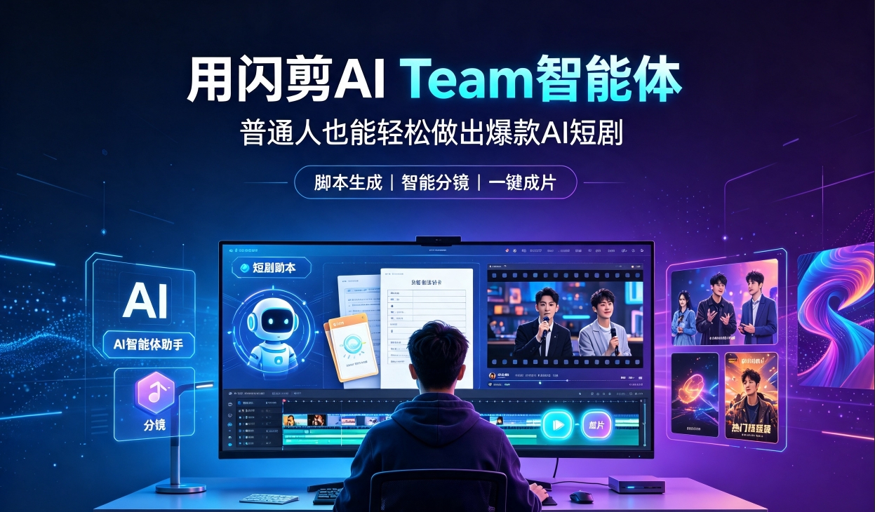 用闪剪AI Team智能体,普通人也能轻松做出爆款AI短剧